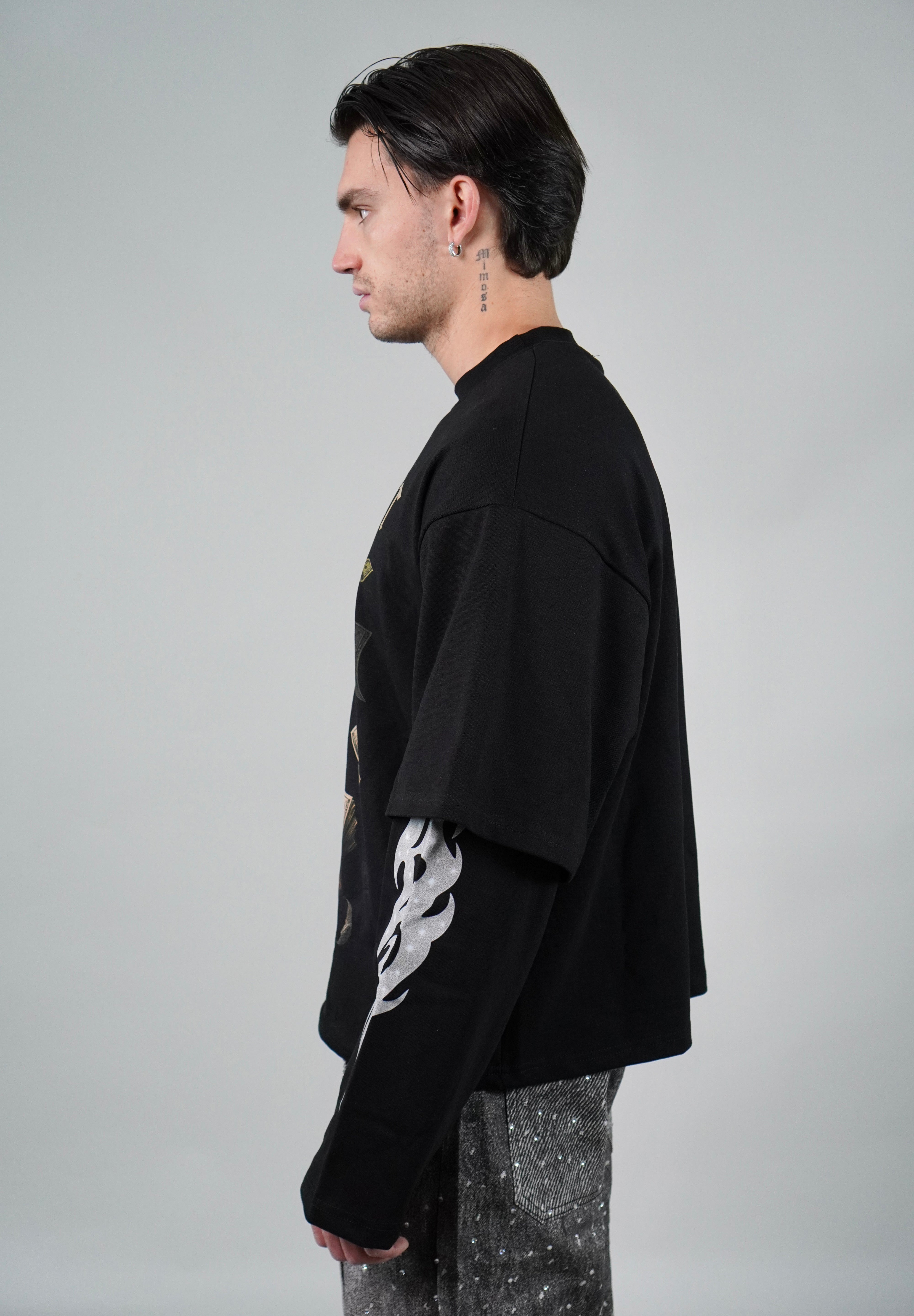 OVR Longsleeve Double Pop Black
