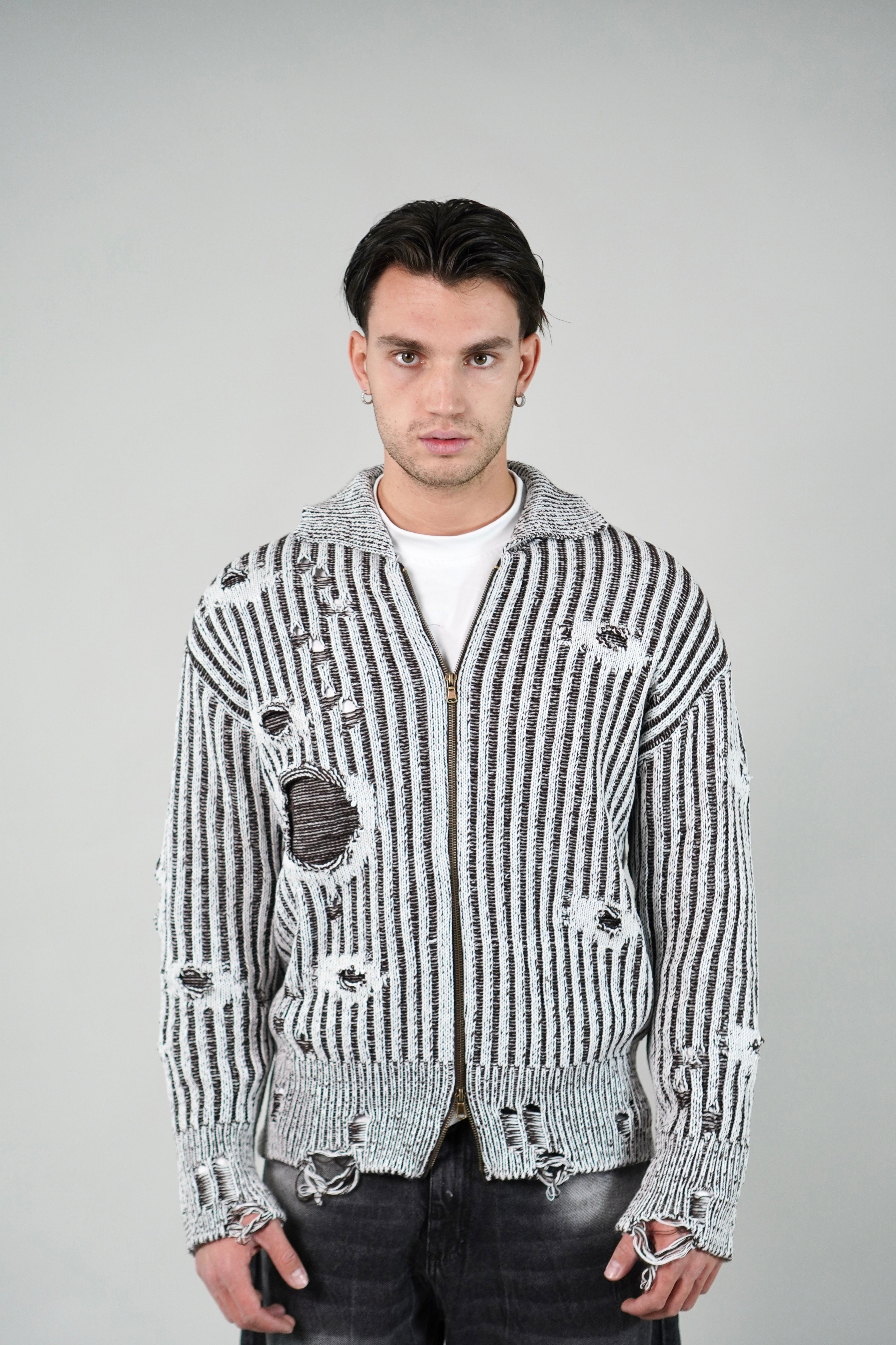 Cardigan Sfrangiato White