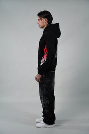 Hoodie Flame Black