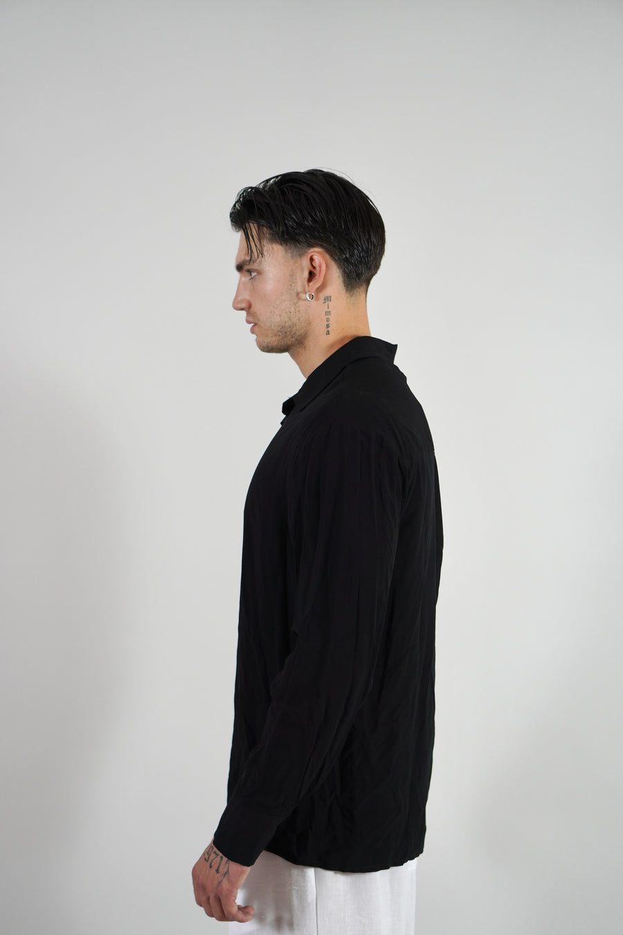 Camicia Simil Seta Black