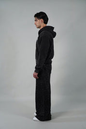 OVR Hoodie Rhinestone Acid Black