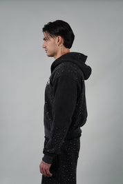 OVR Hoodie Rhinestone Acid Black