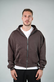 Hoodie Zip Moka