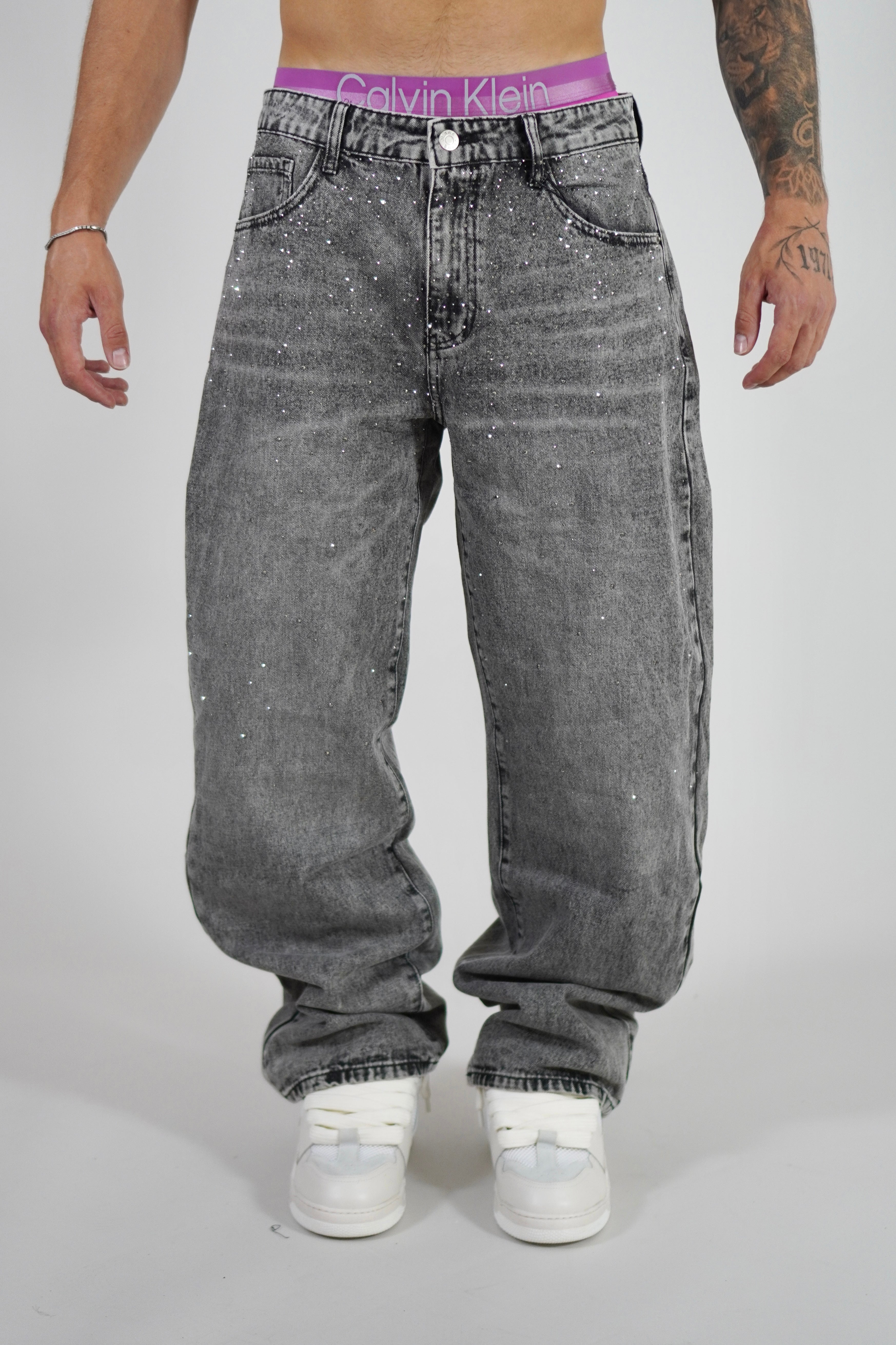 Jeans Baggy Rhinestone