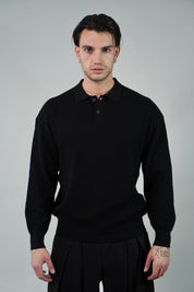 Polo a costine Black