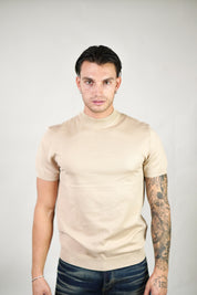 T-Shirt Girocollo Beige