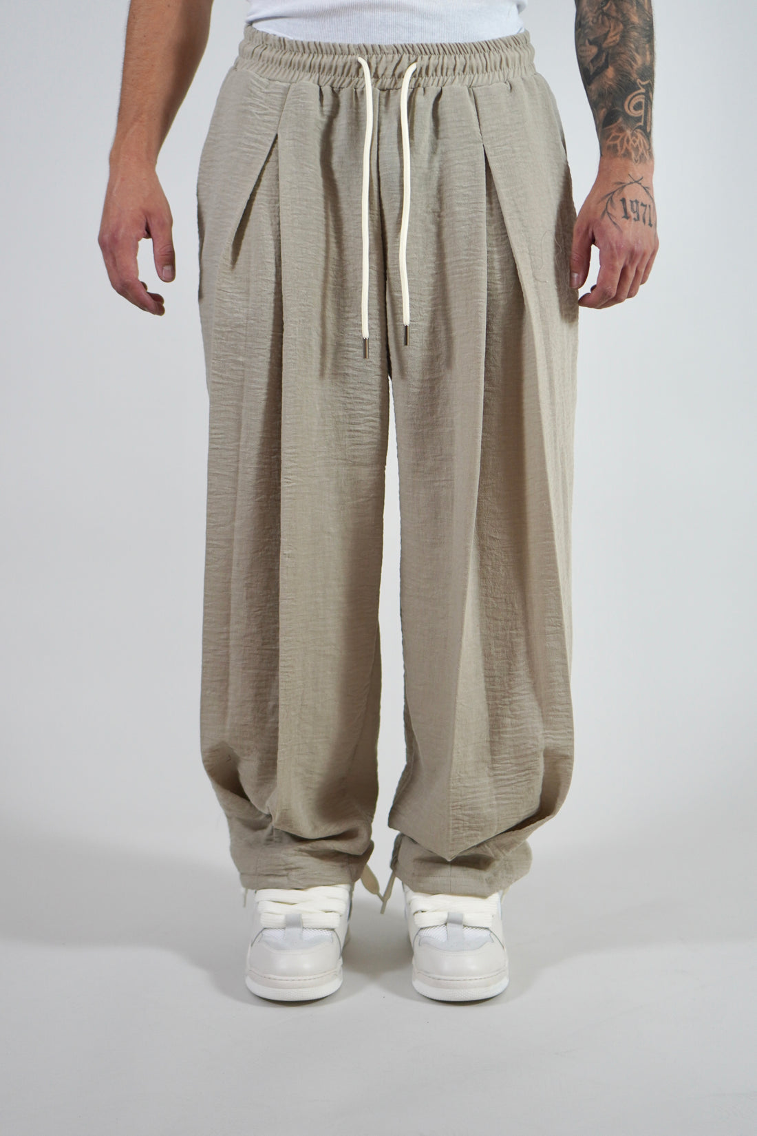 Pantalone Deep Pencies Beige Simil Lino
