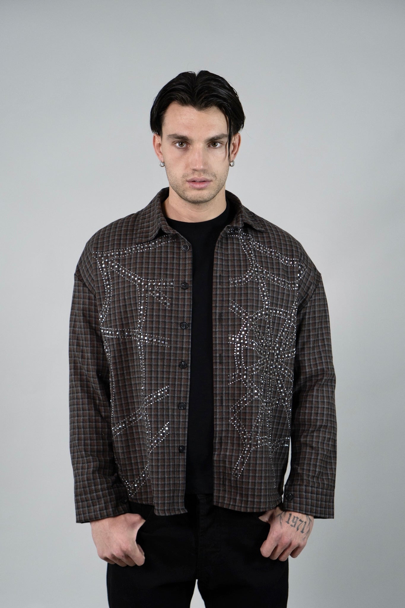 Camicia Flanella Spider Moka