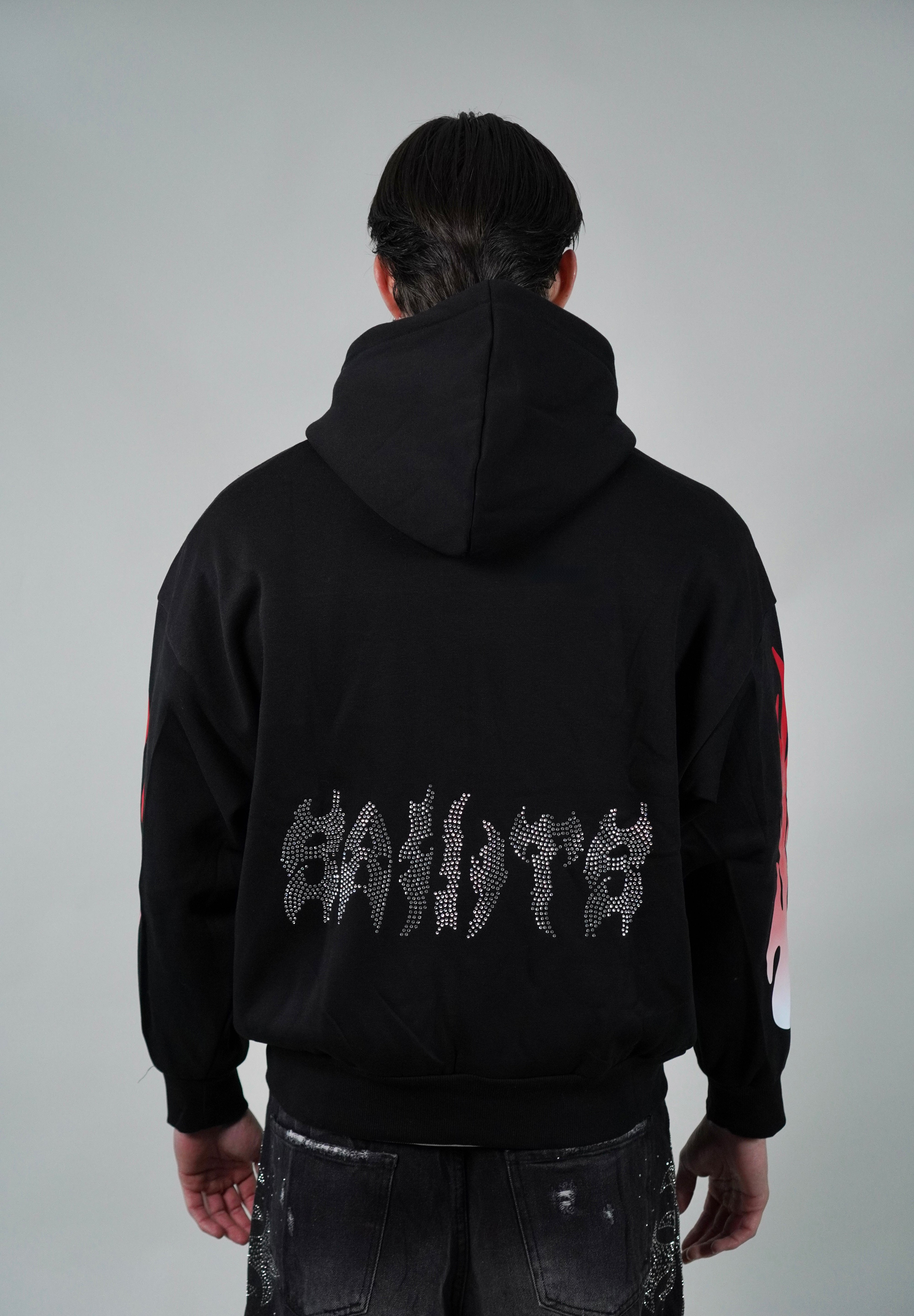 Hoodie Flame Black
