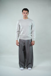 T-Shirt Girocollo Manica Lunga Grey