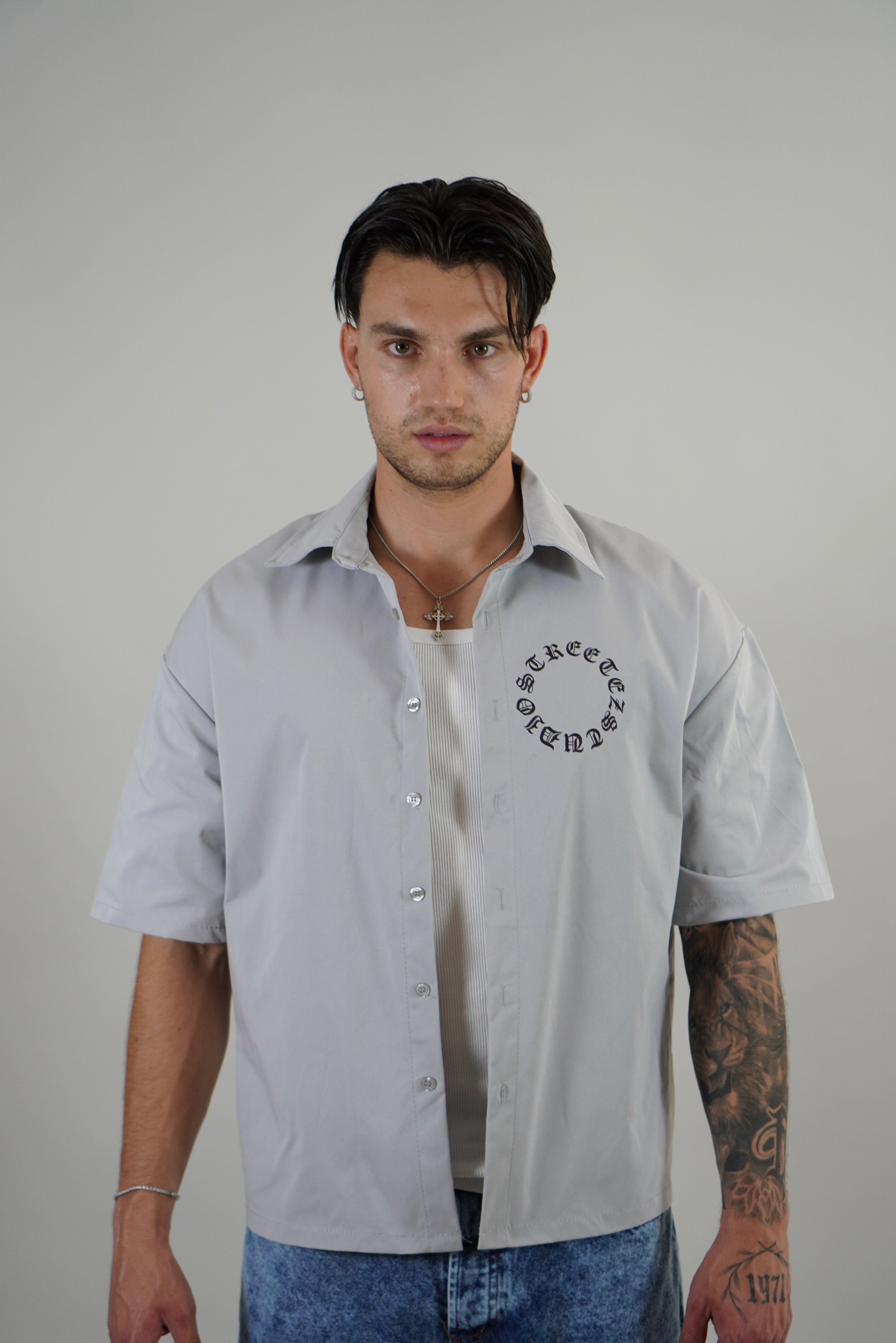 Camicia Crop Gothic Grey