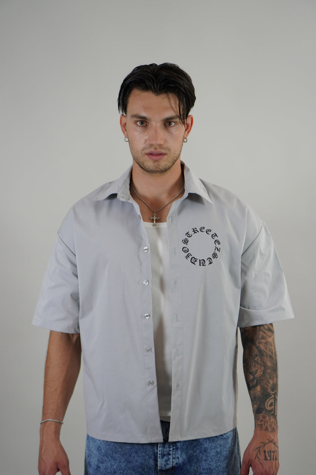 Camicia Crop Gothic Grey