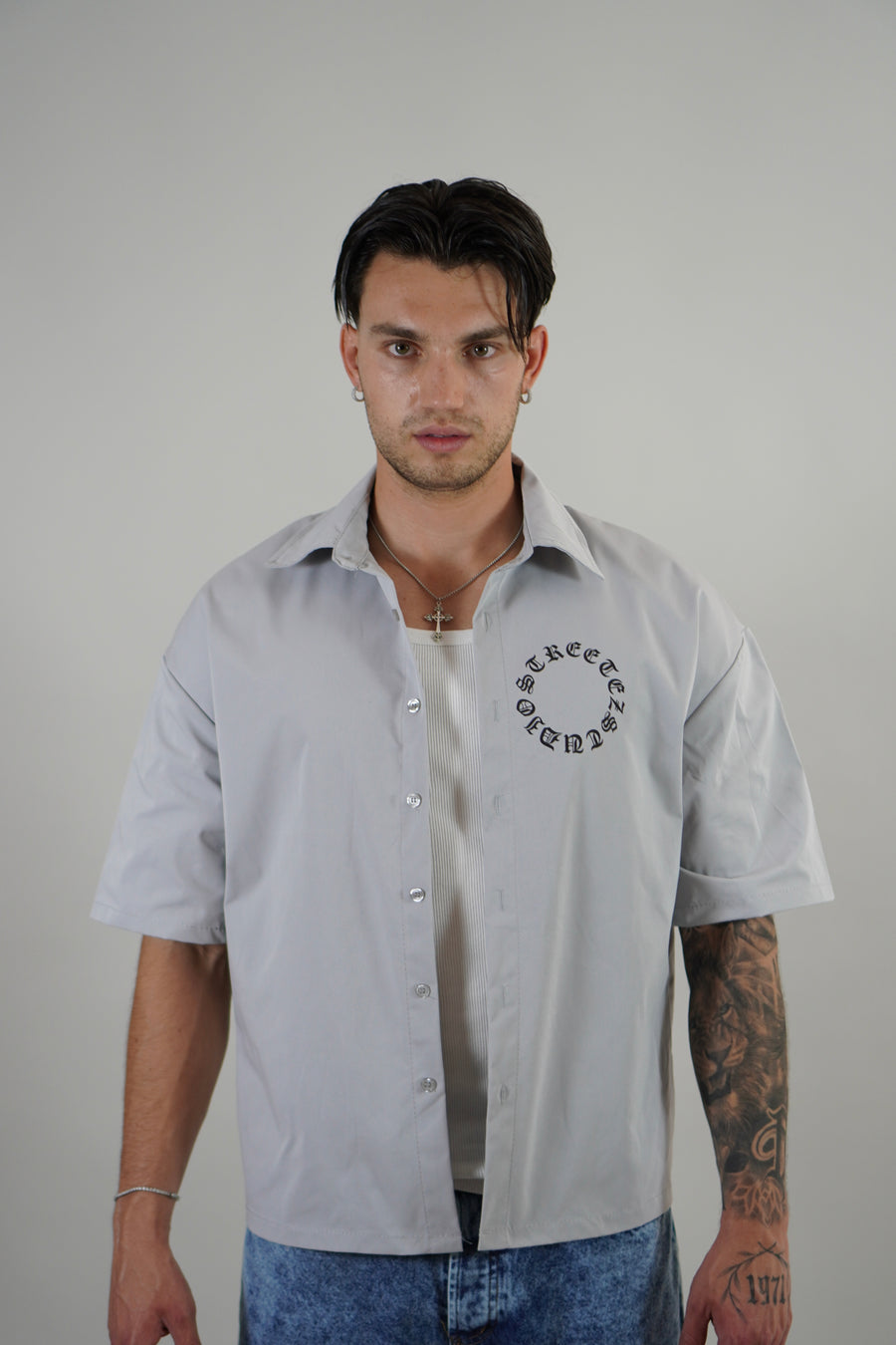 Camicia Crop Gothic Grey