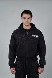 OVR Hoodie Rhinestone Black