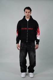 Hoodie Flame Black