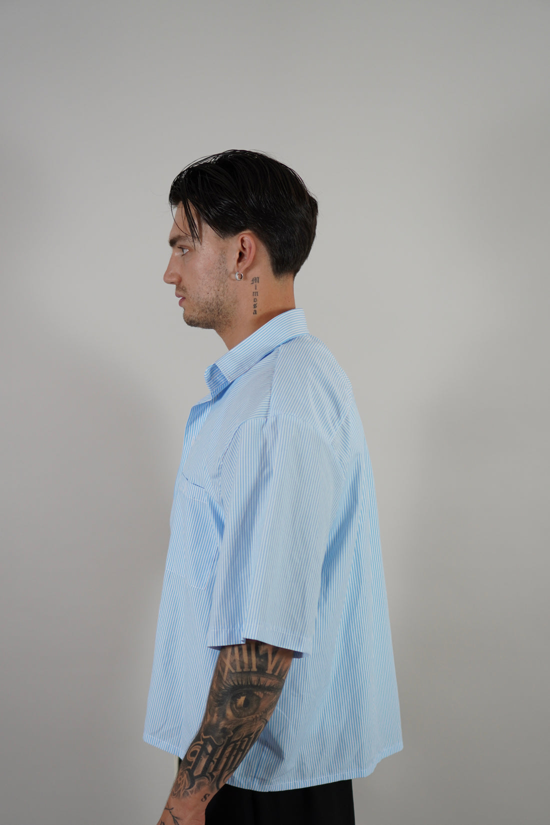 Camicia Boxy Sky