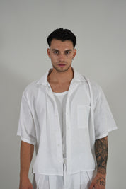 Camicia Simil Lino White