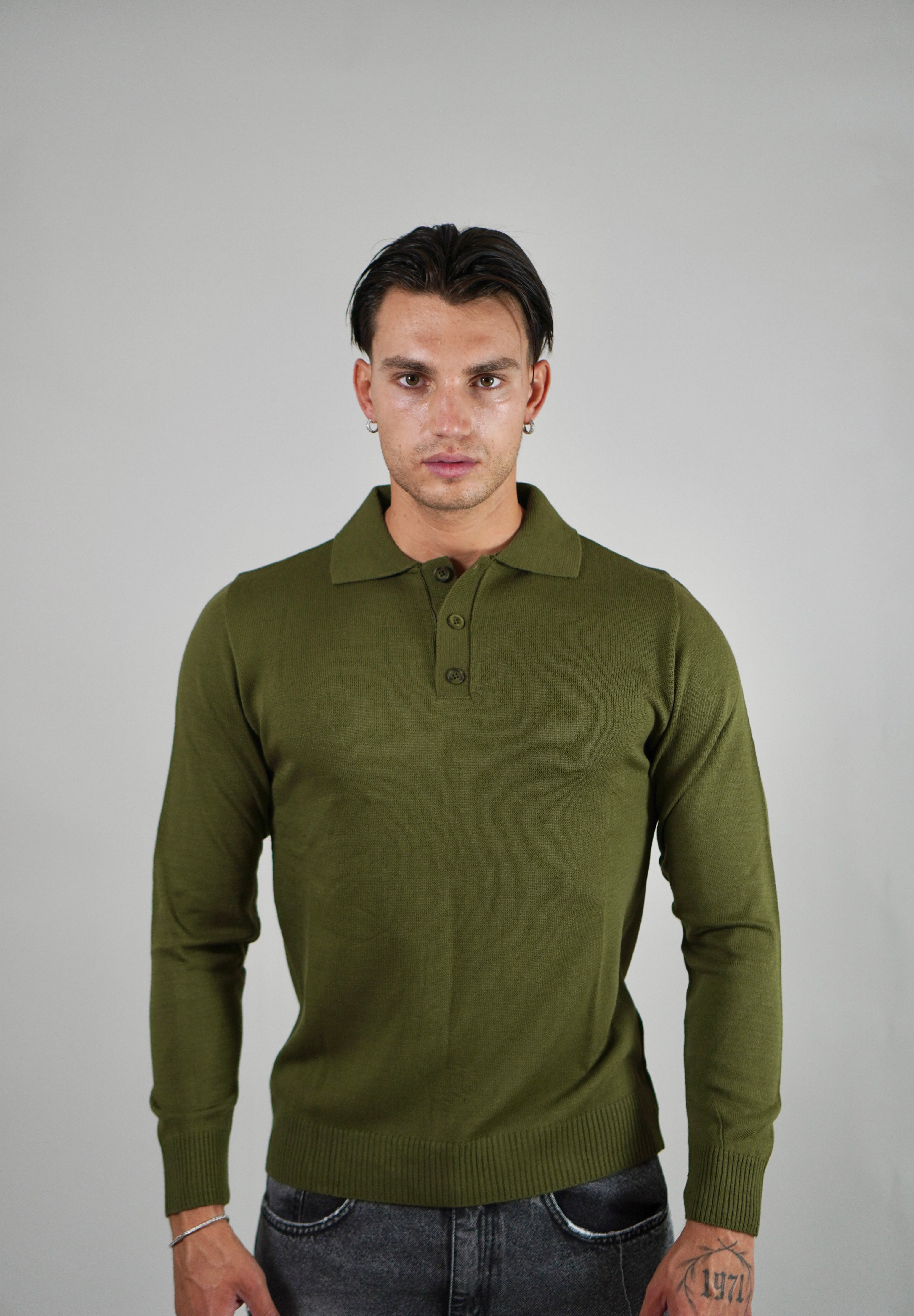 Polo Military Manica Lunga
