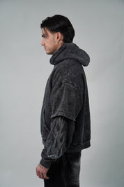 Hoodie Double Flame Strass