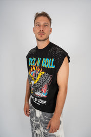 T-Shirt Smanicata Rock N'Roll