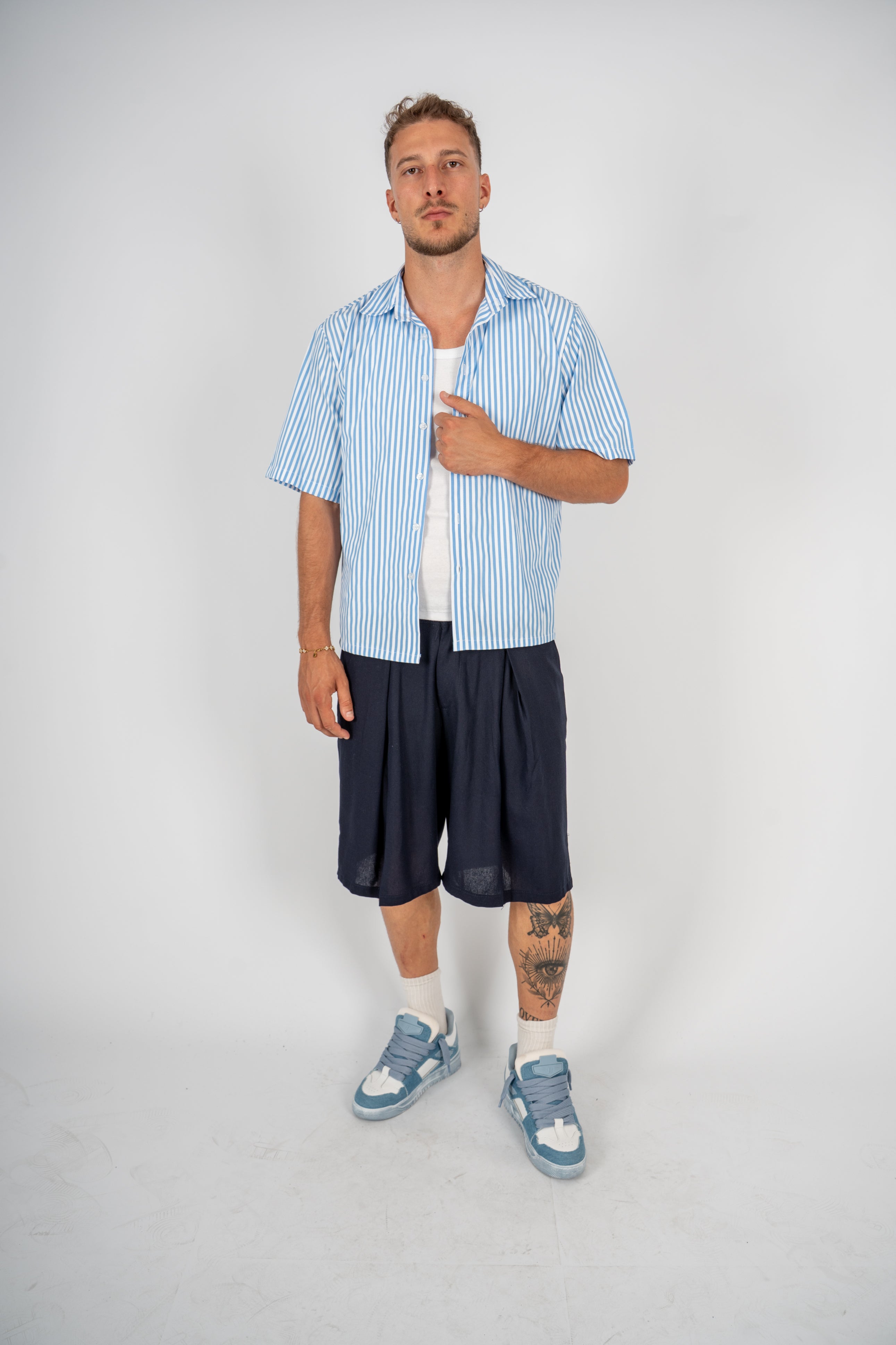 Camicia Multiriga Sky