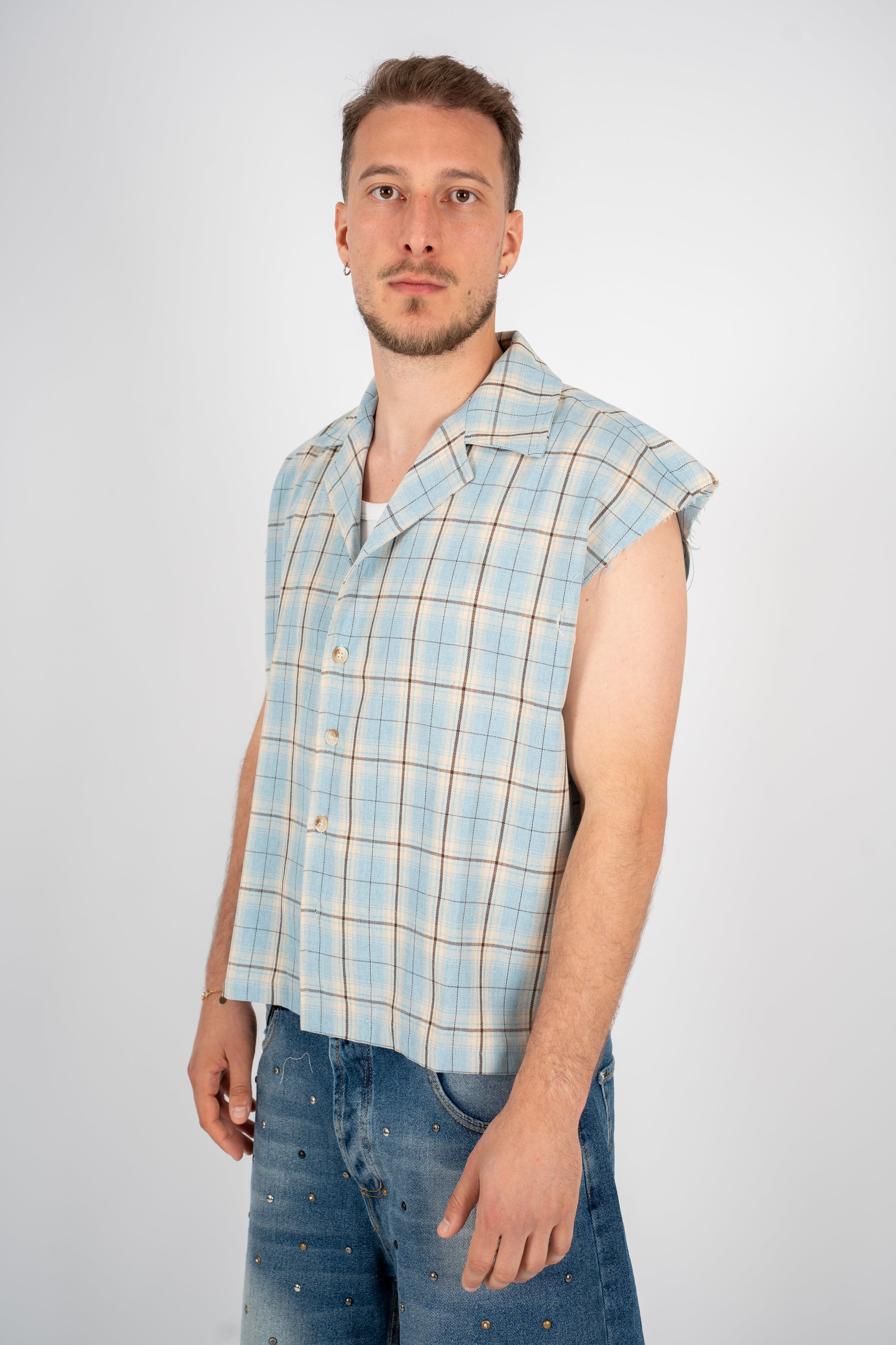 Camicia Smanicata Quadri (4 colori)