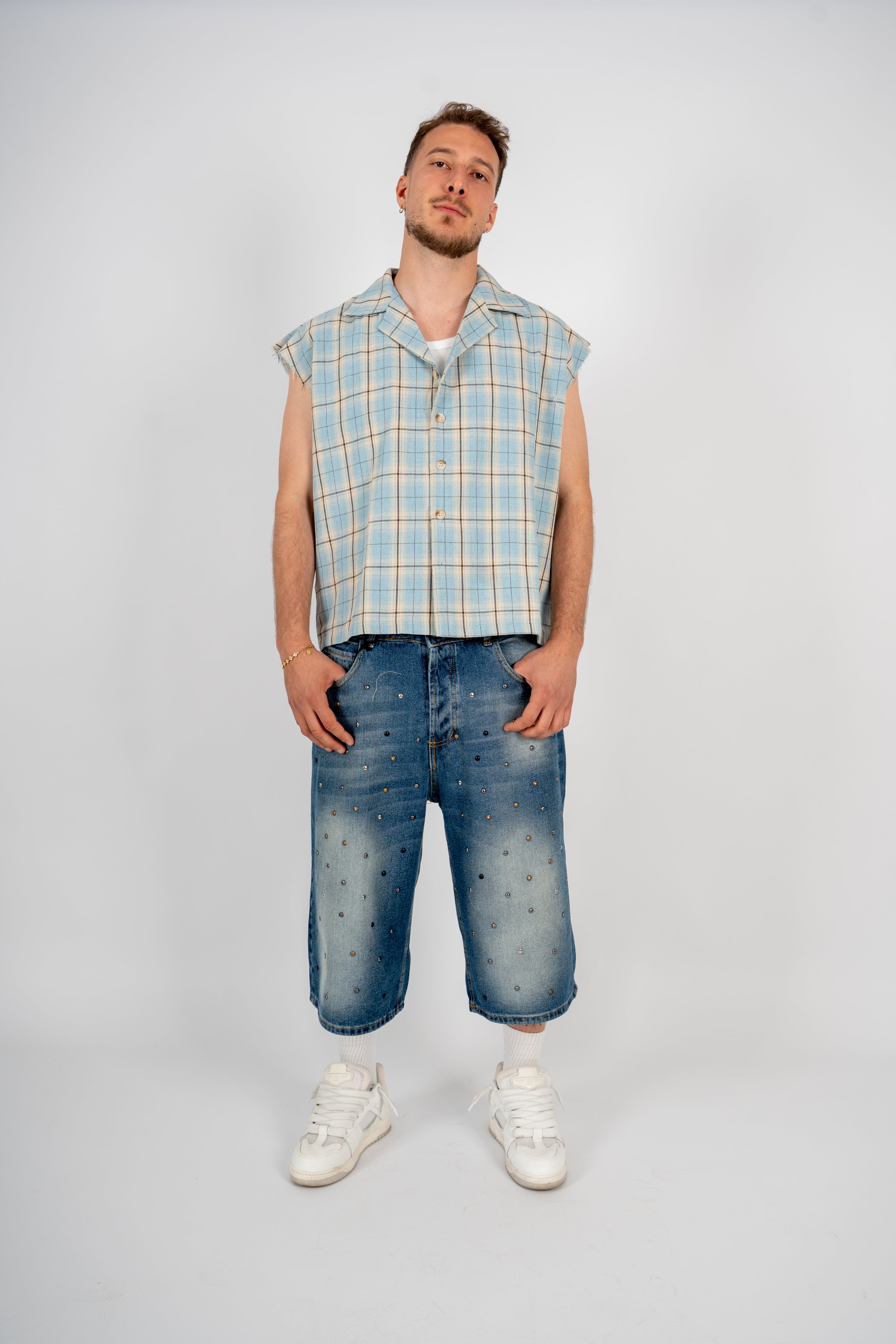 Camicia Smanicata Quadri (4 colori)