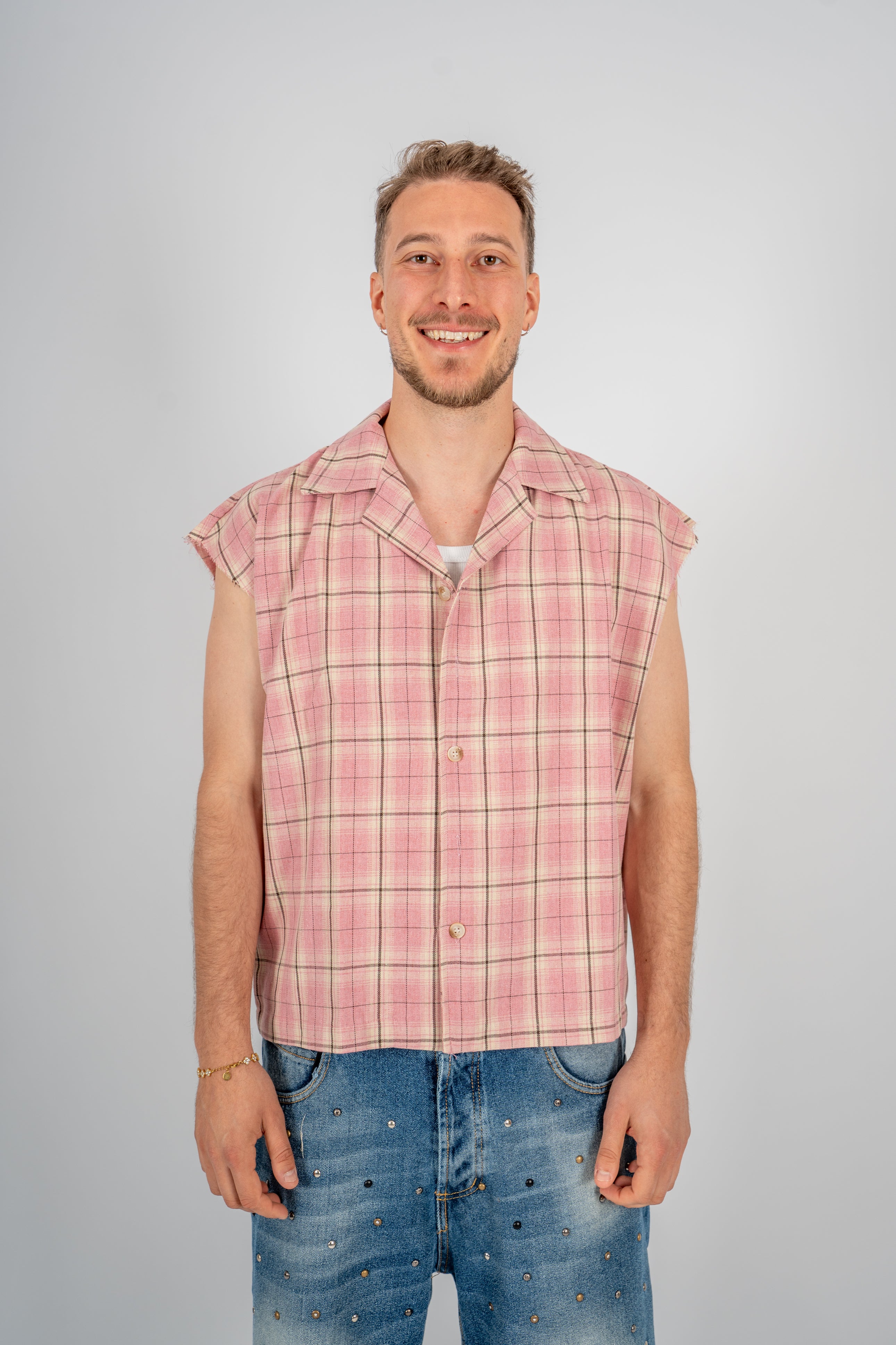 Camicia Smanicata Quadri (4 colori)