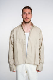 Camicia Essential Crop Beige