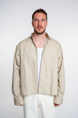 Camicia Essential Crop Beige