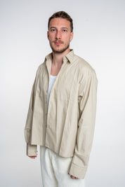 Camicia Essential Crop Beige