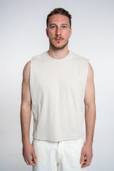 T-Shirt Taglio Vivo Beige