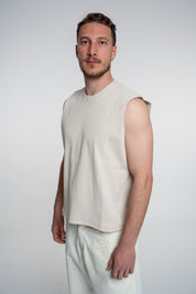 T-Shirt Taglio Vivo Beige