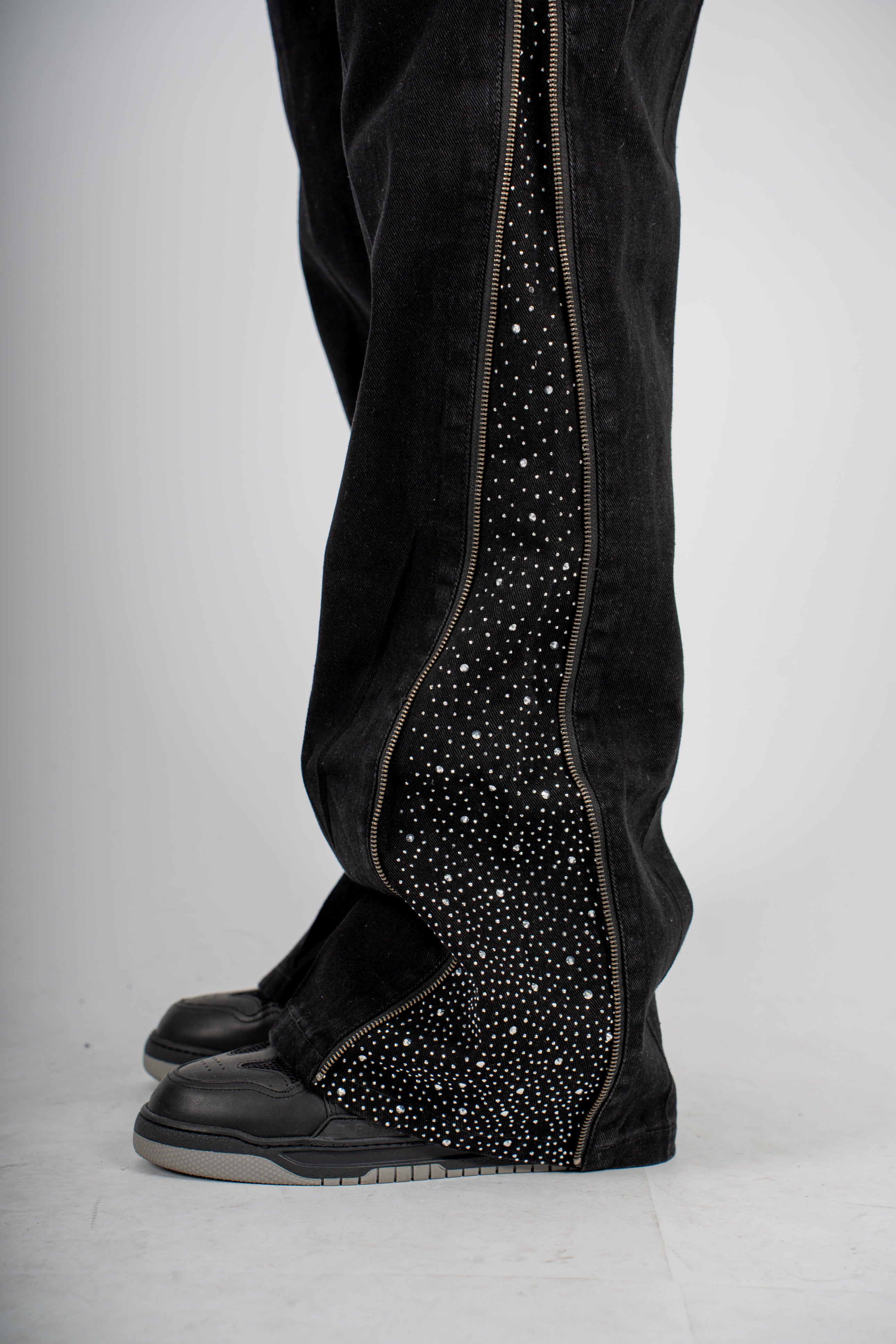 Jeans Bootcut Brillant Zip