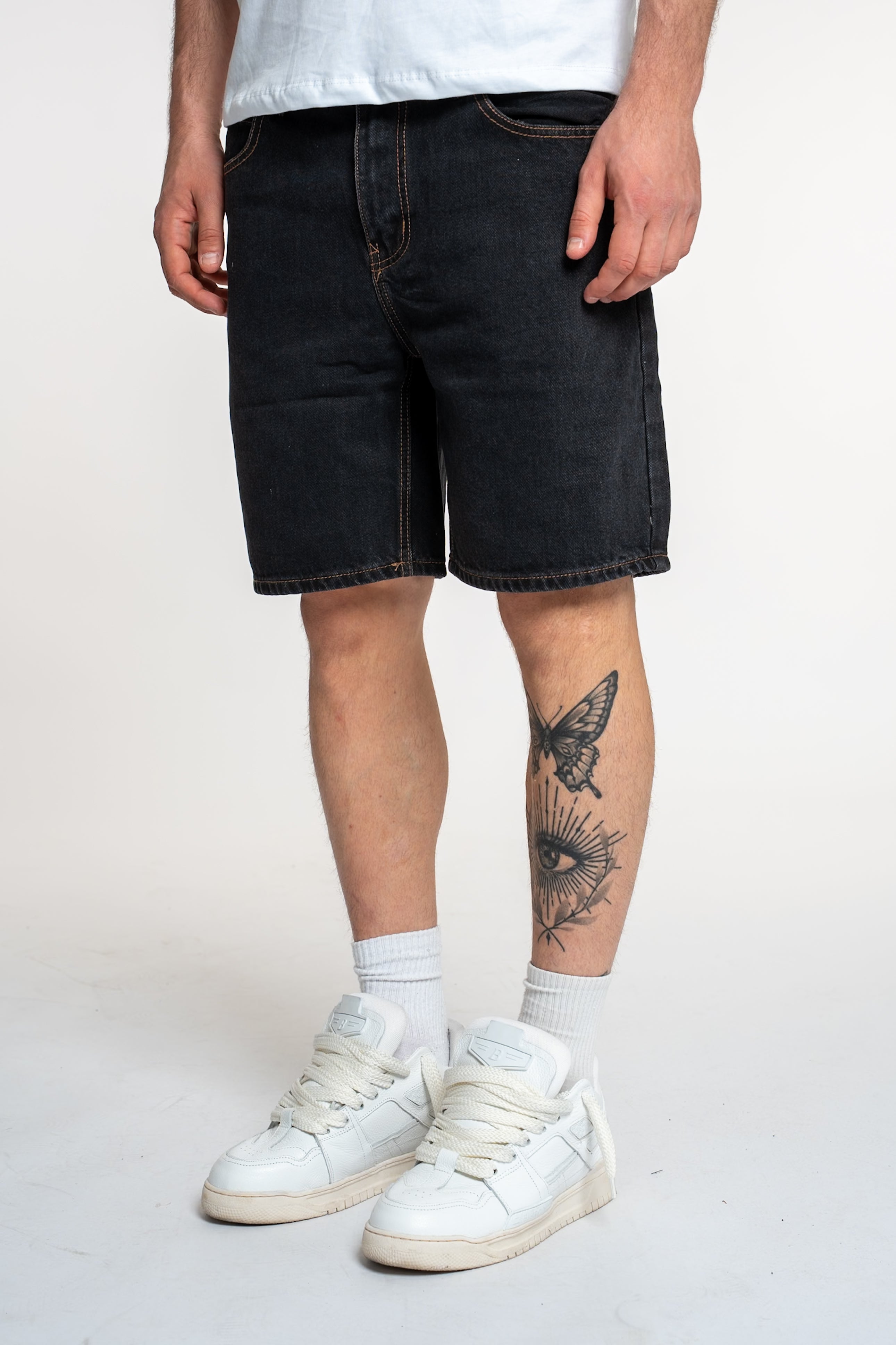 Shorts Raw Denim Black