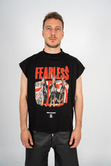 T-Shirt Smanicata Fearless Black