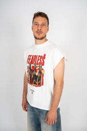 T-Shirt Smanicata Fearless White