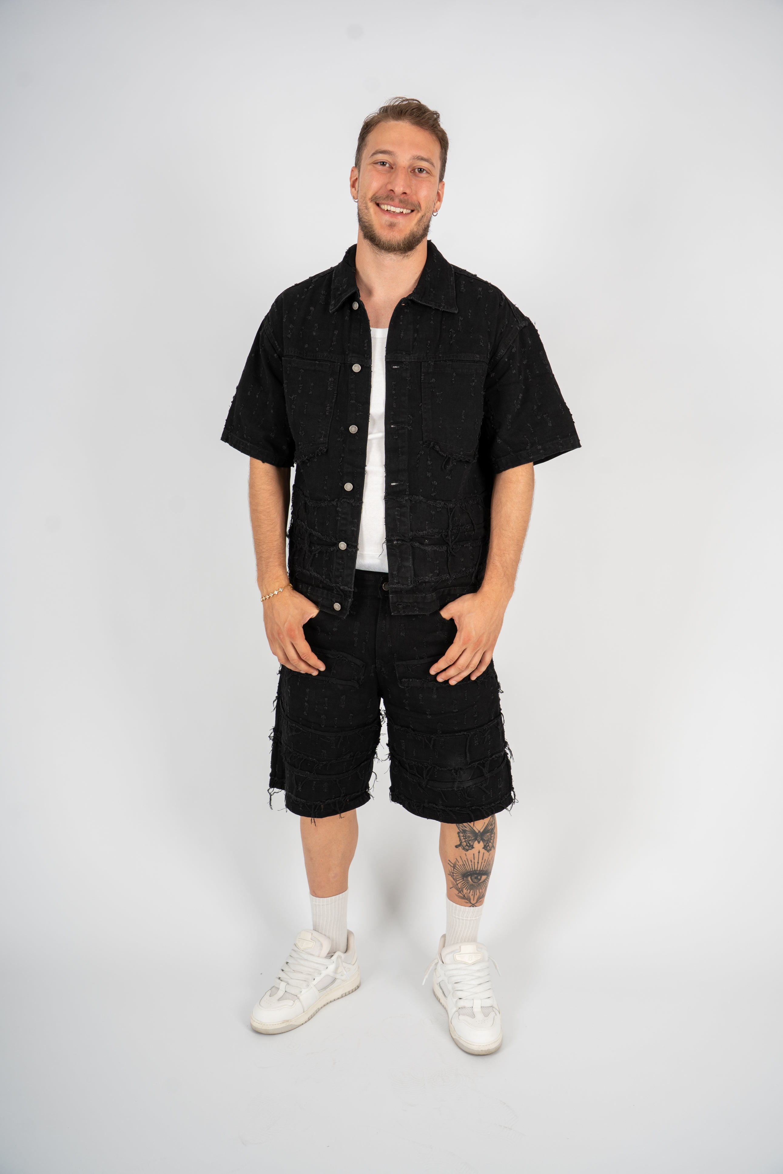 Coordinato Ripped Total Black
