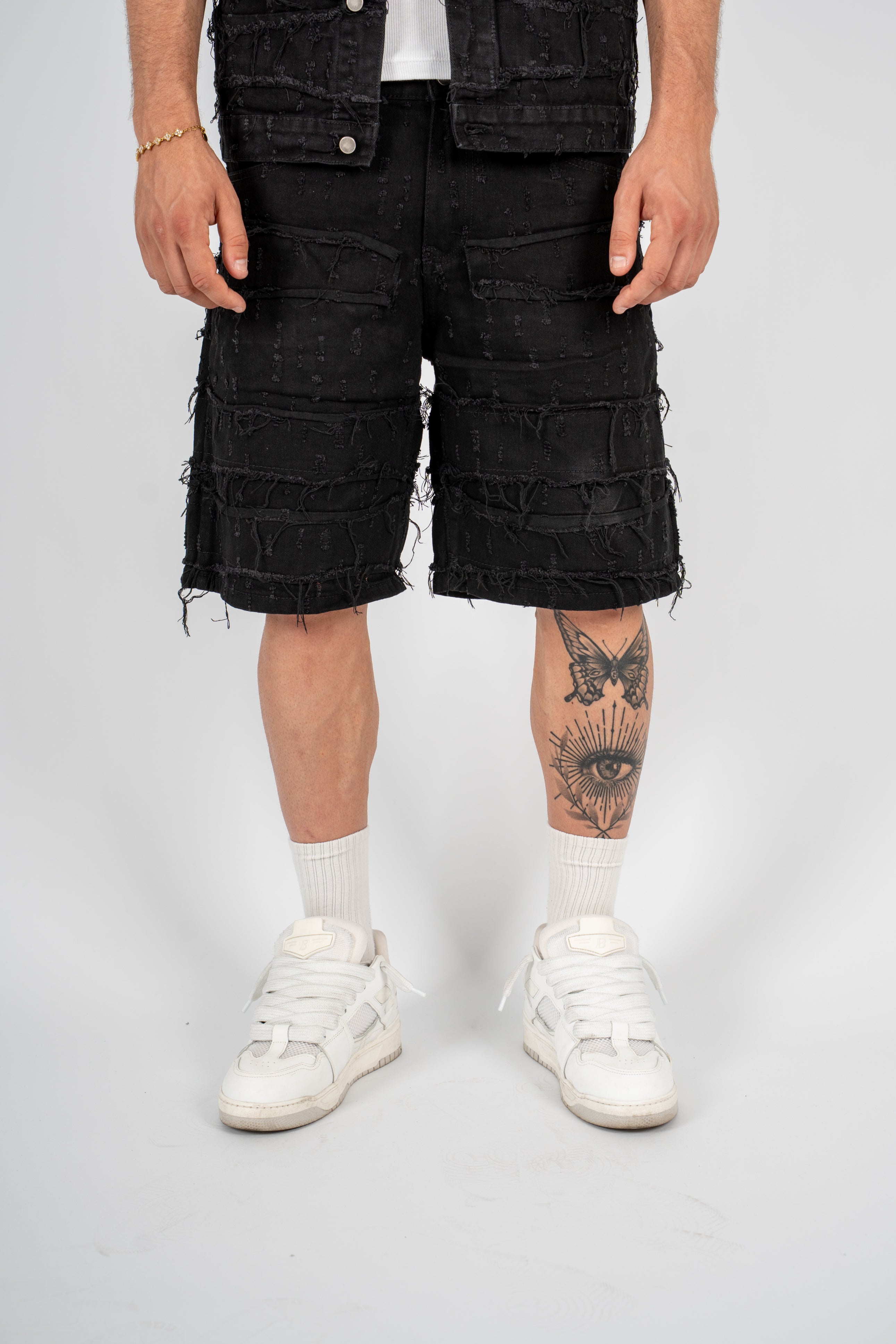 Coordinato Ripped Total Black