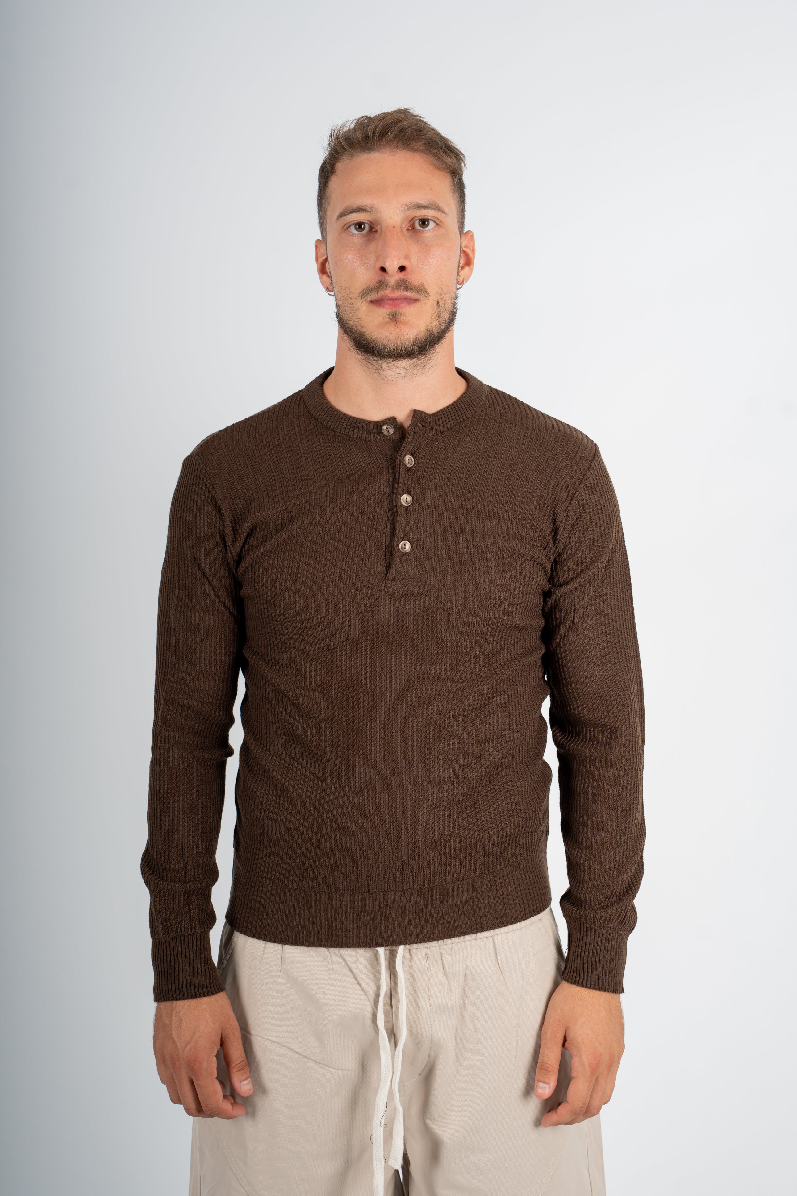 T-Shirt Serafino 4 Bottoni