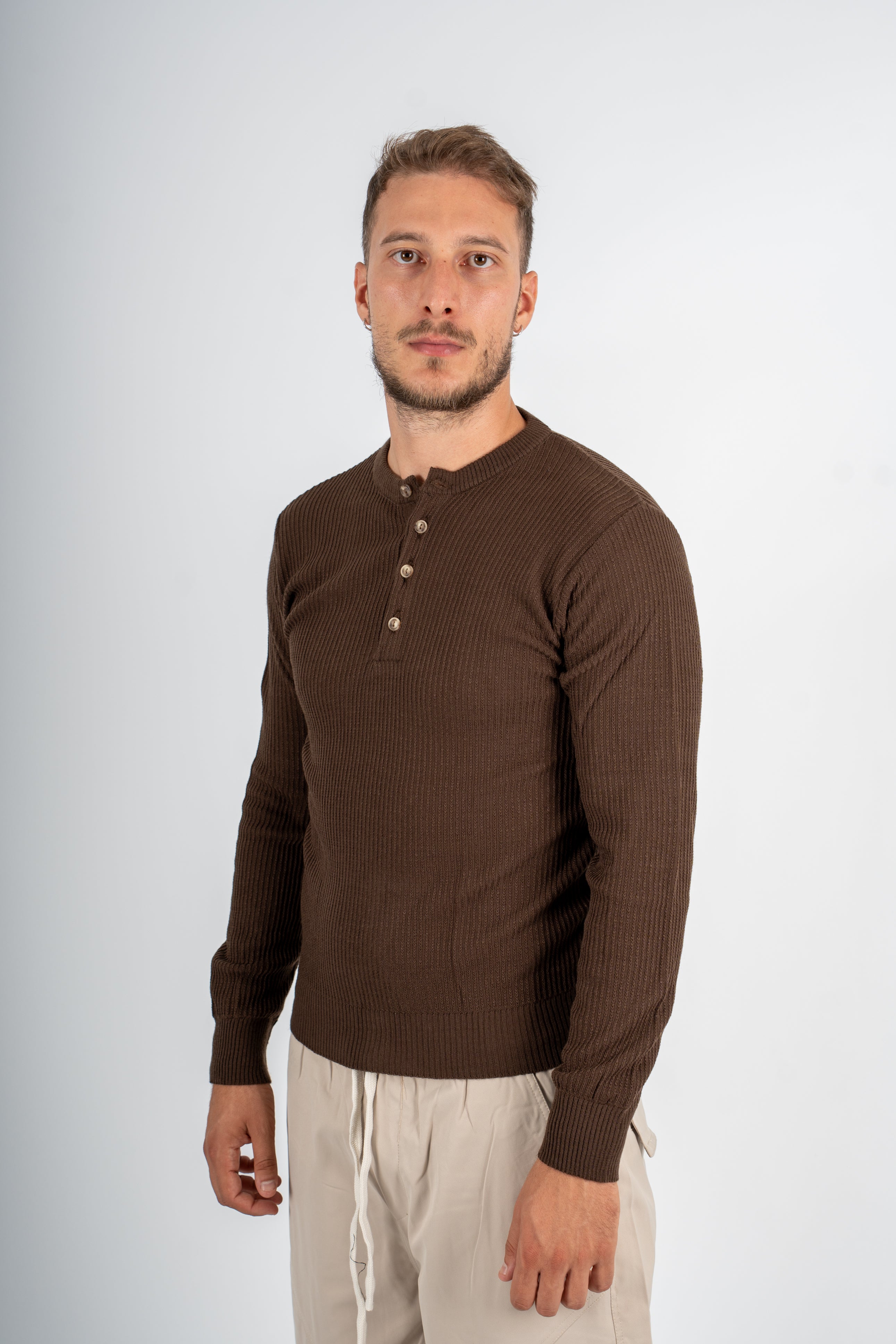 T-Shirt Serafino 4 Bottoni