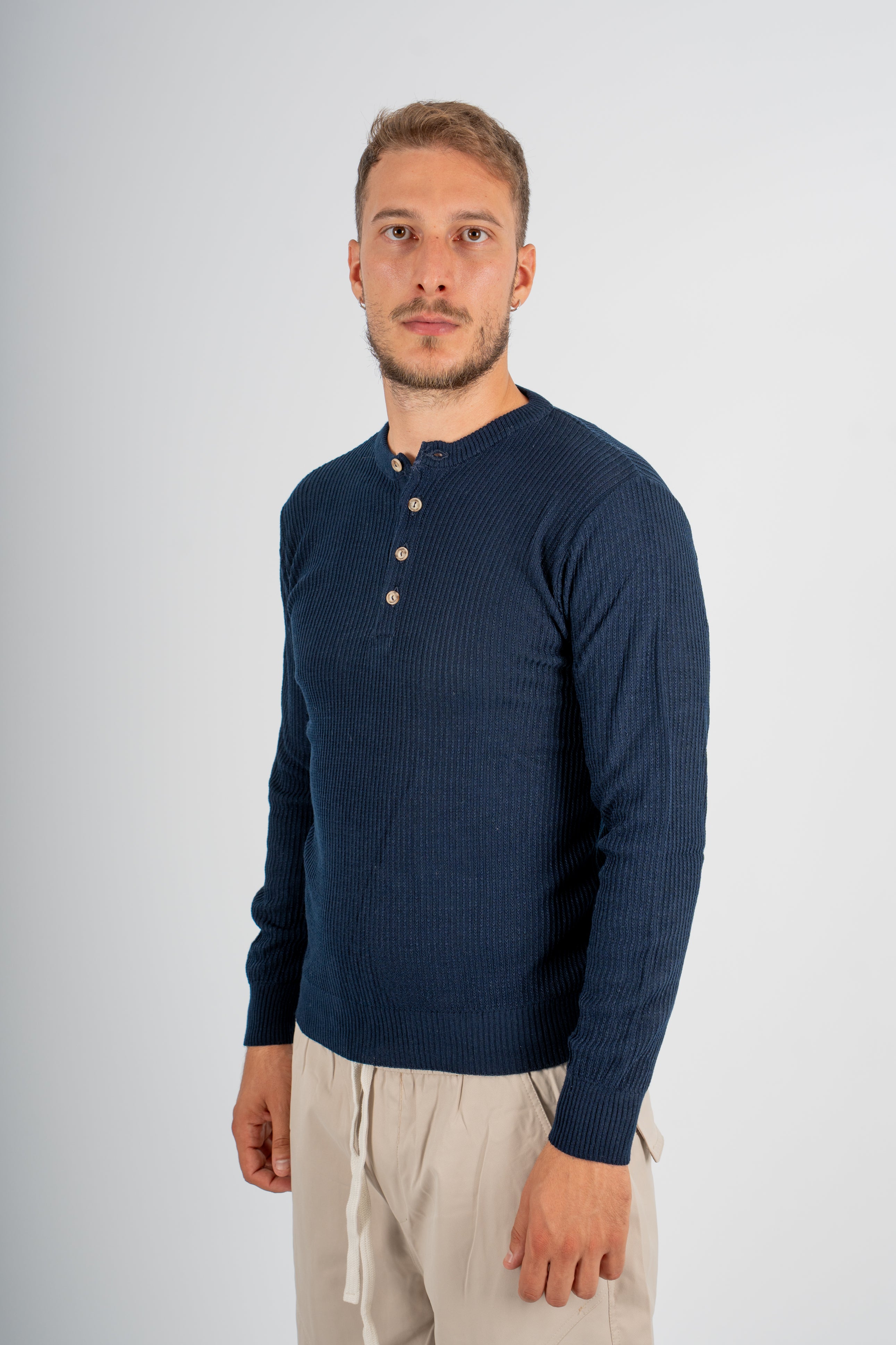 T-Shirt Serafino 4 Bottoni