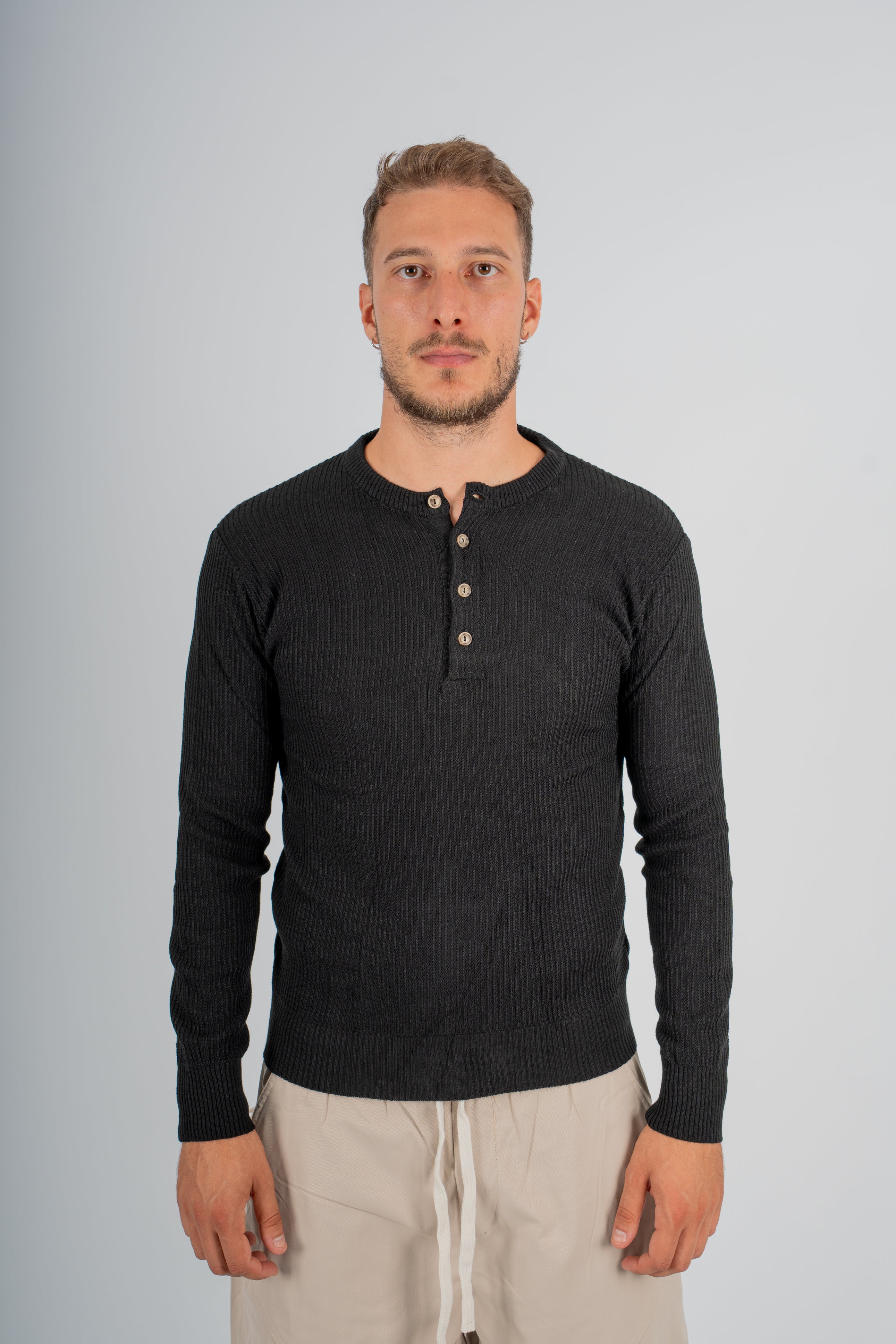 T-Shirt Serafino 4 Bottoni