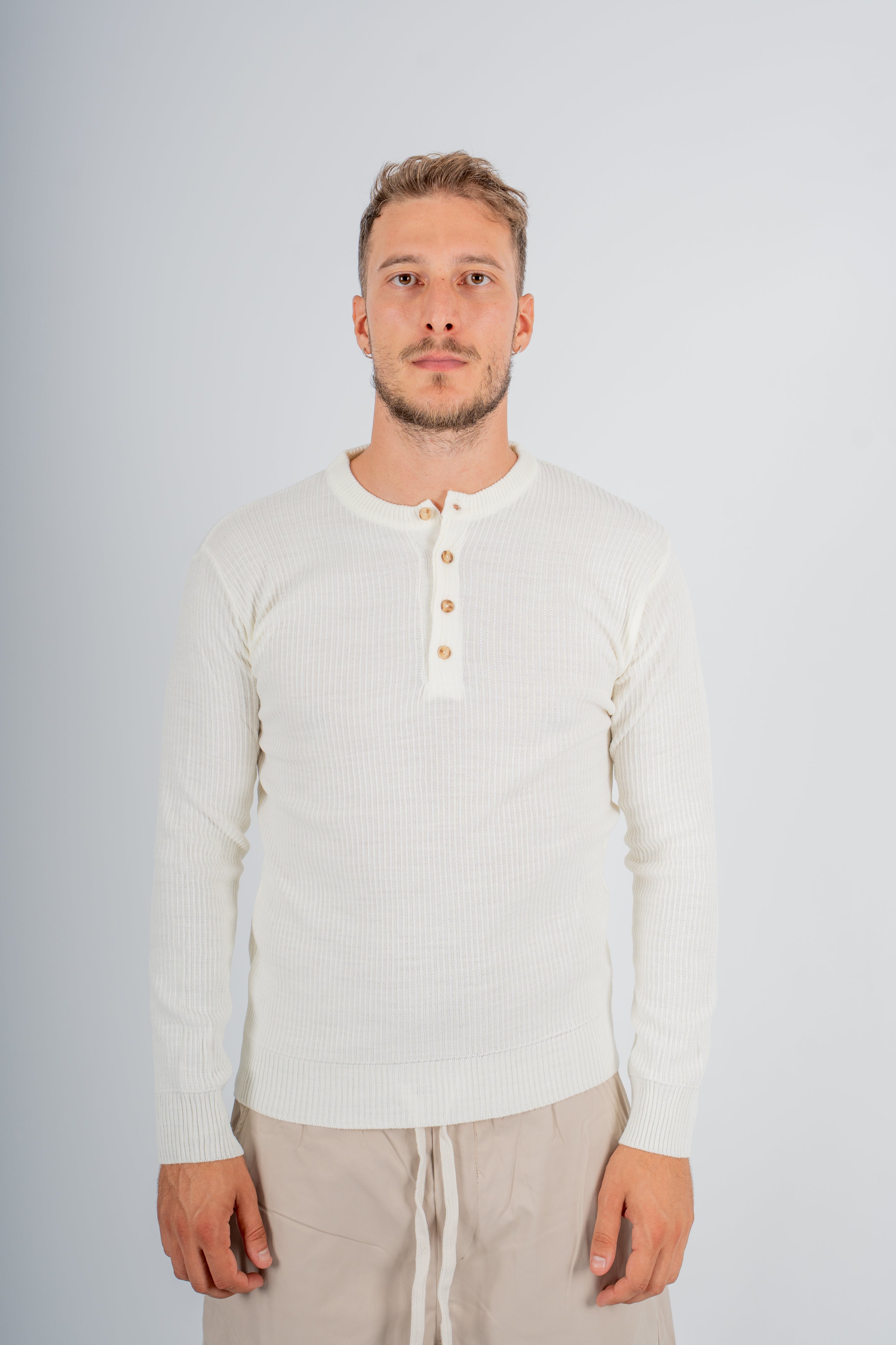 T-Shirt Serafino 4 Bottoni