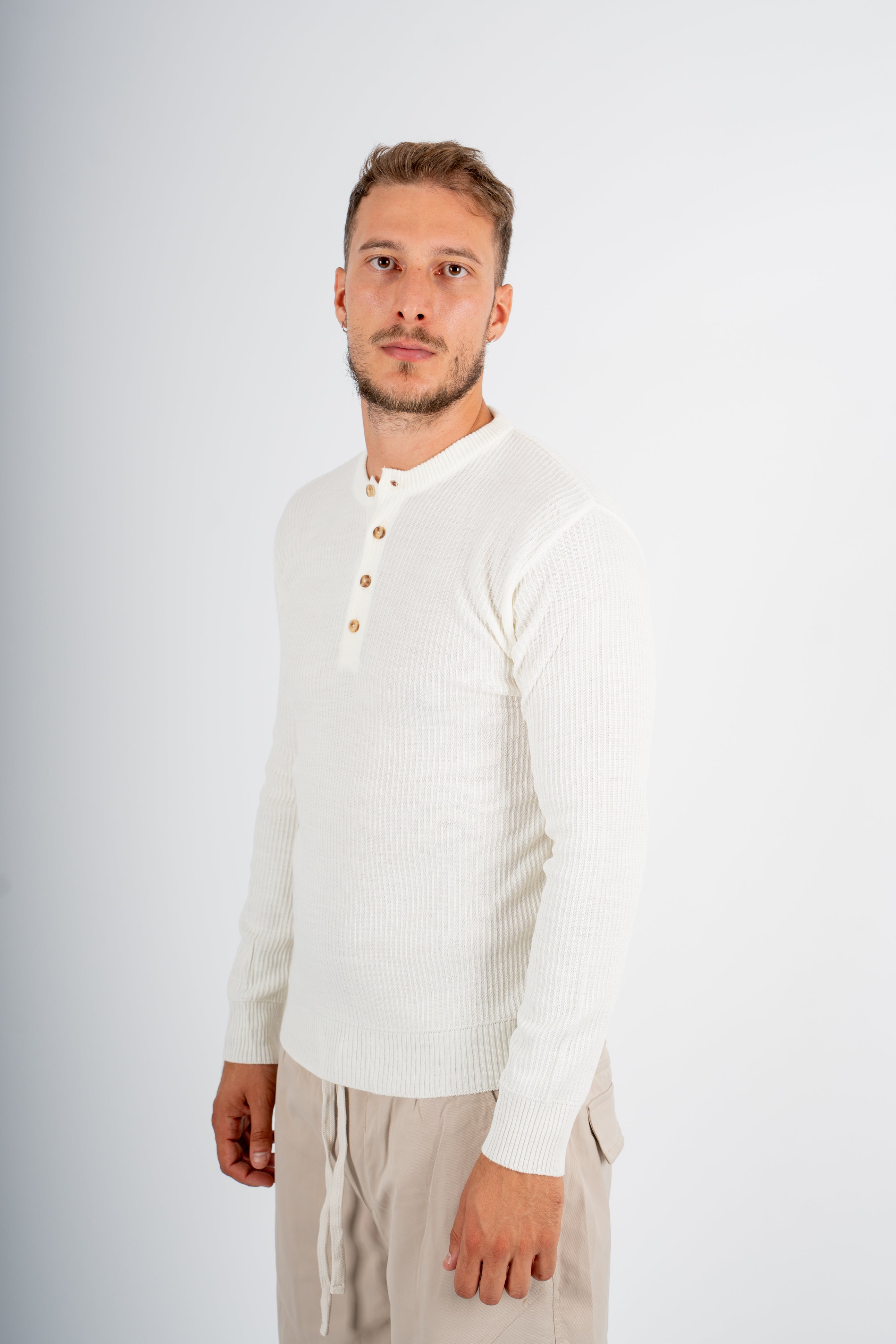 T-Shirt Serafino 4 Bottoni