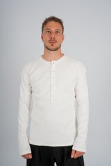 Maglia Serafino 5 Bottoni Cream