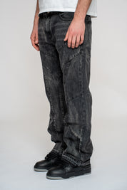 Jeans Flare Washed Grey