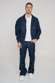 Coordinato Raw Denim Zip