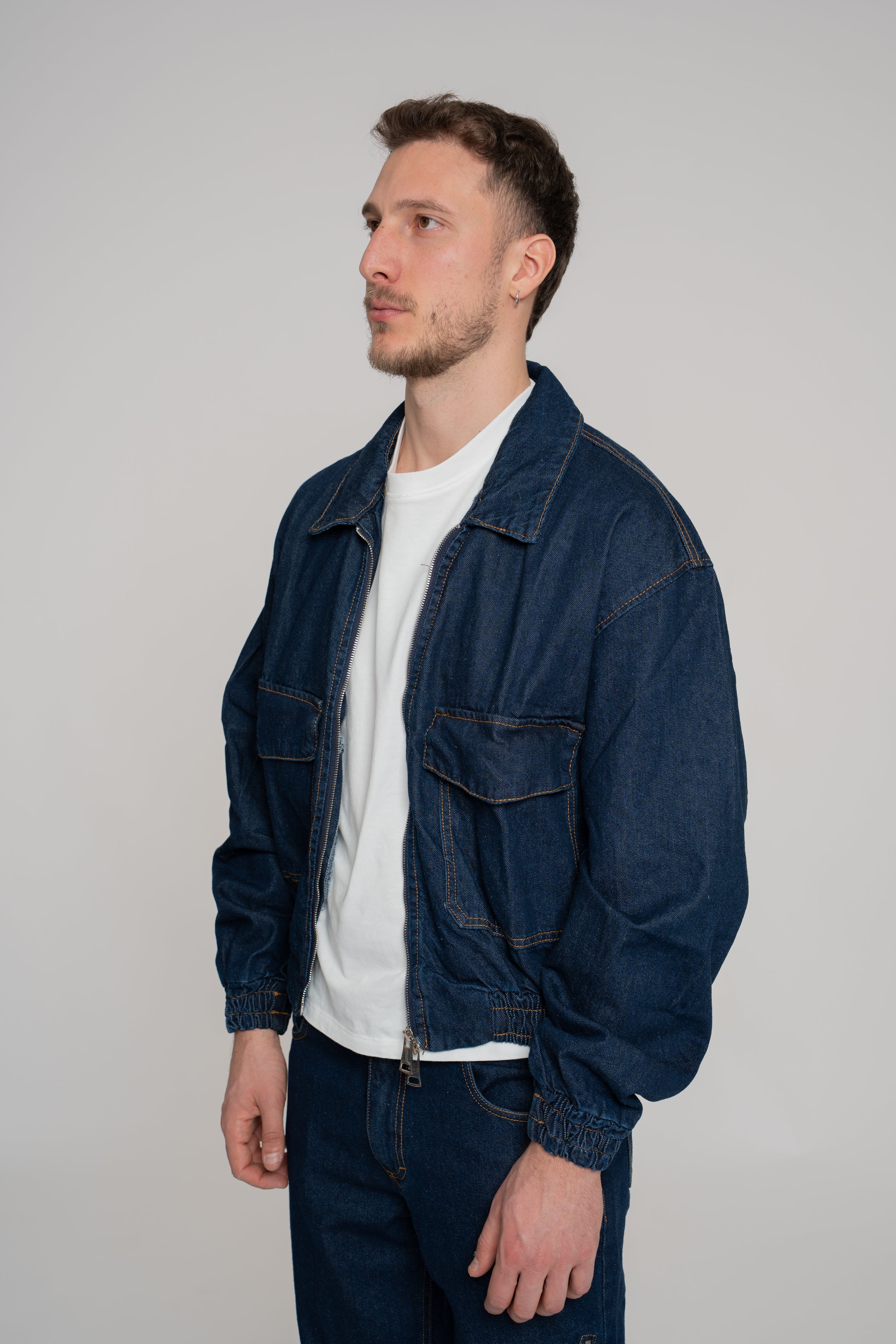 Coordinato Raw Denim Zip