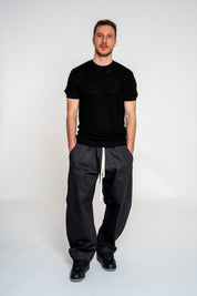 Polo in Maglia Girocollo Black